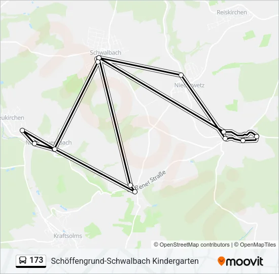 173 Bus Line Map