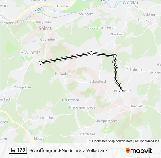 173 Bus Line Map