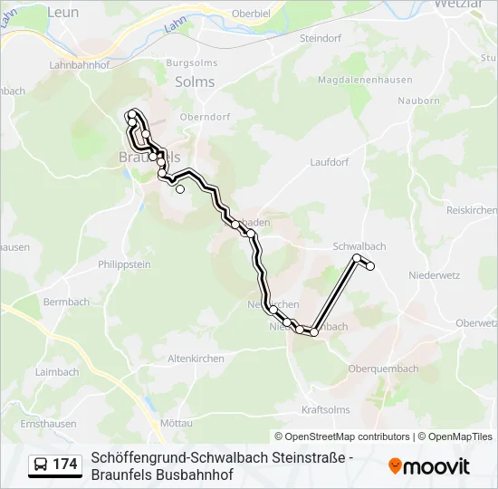 174 Bus Line Map