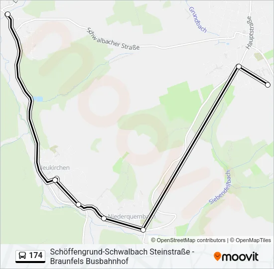174 Bus Line Map