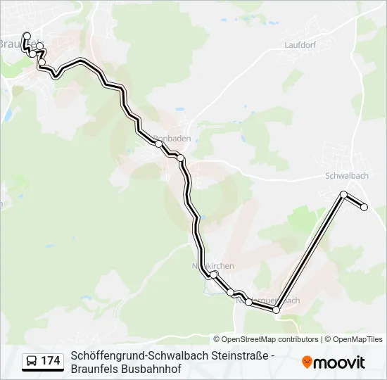 174 Bus Line Map