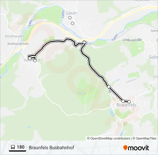 180 Bus Line Map