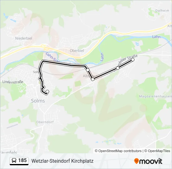 185 Bus Line Map