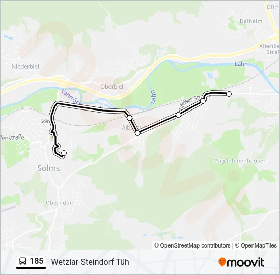 185 Bus Line Map