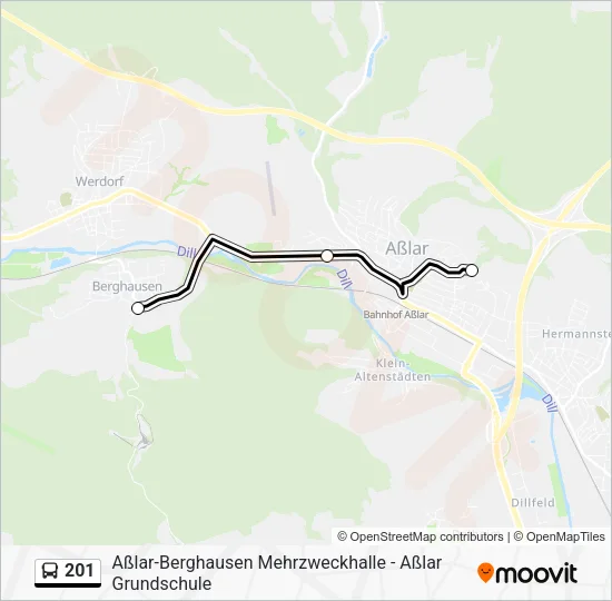 201 Bus Line Map