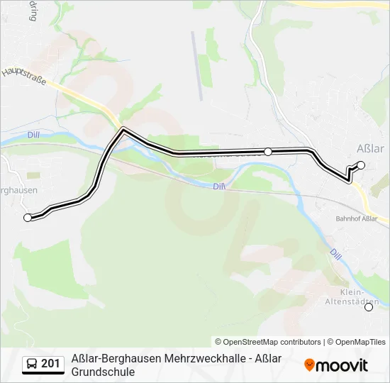 201 Bus Line Map