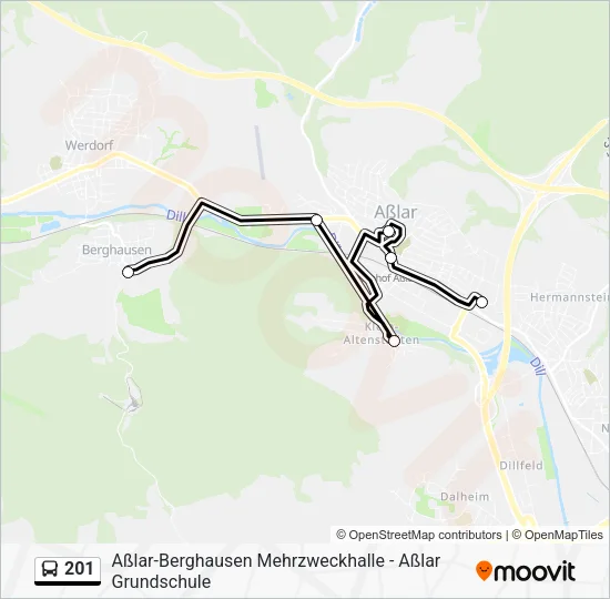 201 Bus Line Map