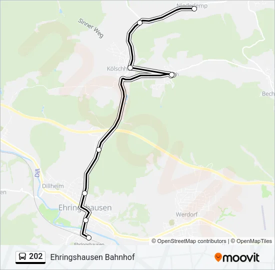 202 Bus Line Map