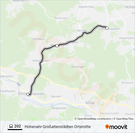 202 Bus Line Map