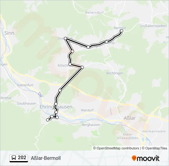 202 Bus Line Map