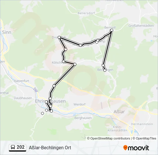 202 Bus Line Map