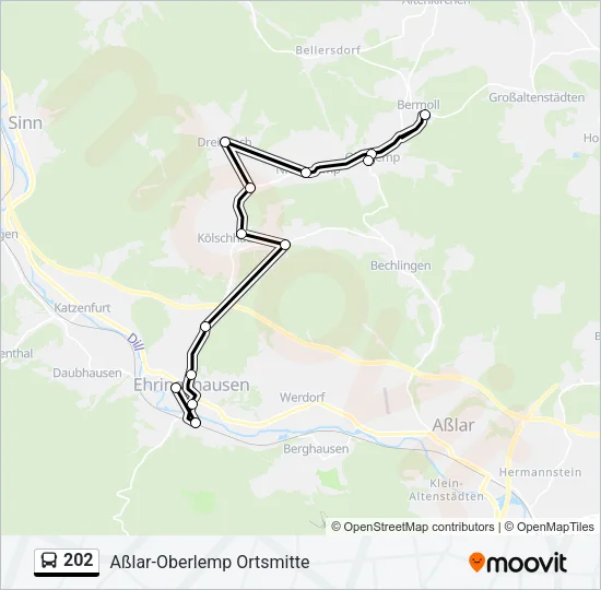 202 Bus Line Map