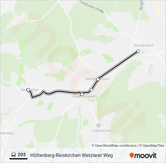 203 Bus Line Map