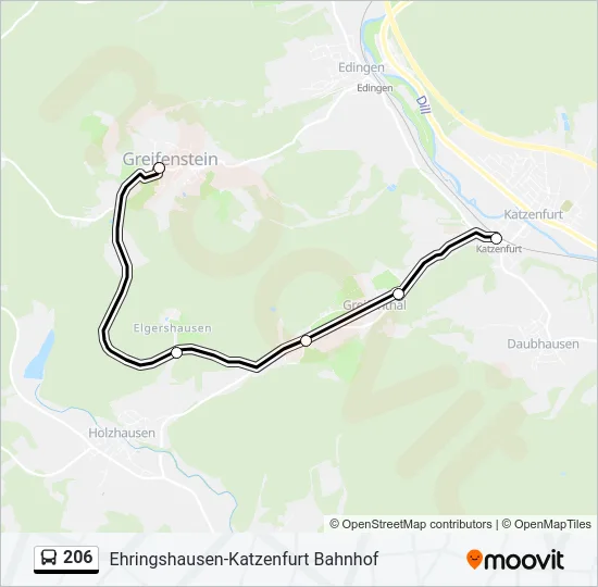 206 Bus Line Map