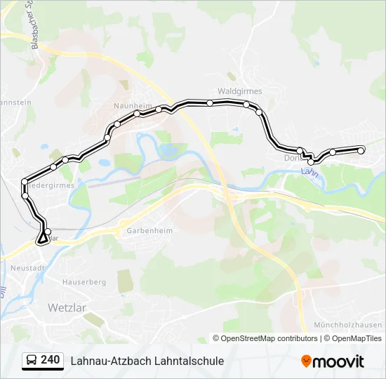 240 Bus Line Map