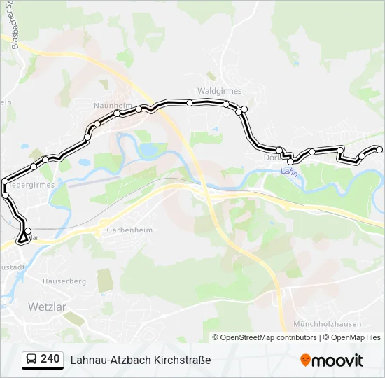 240 Bus Line Map