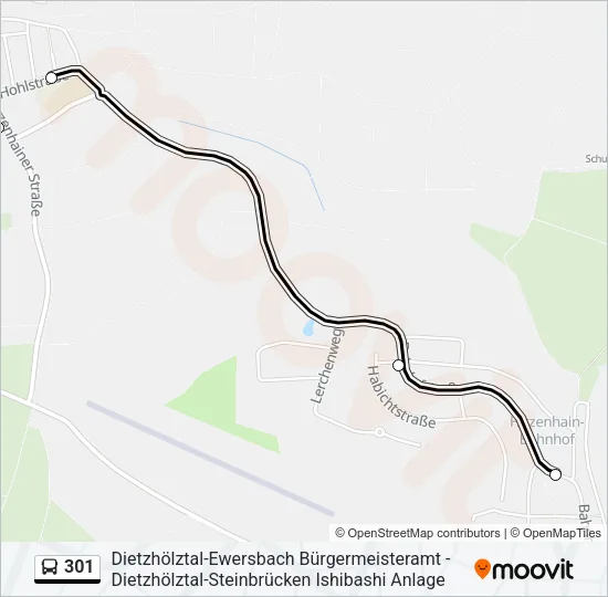 301 Bus Line Map
