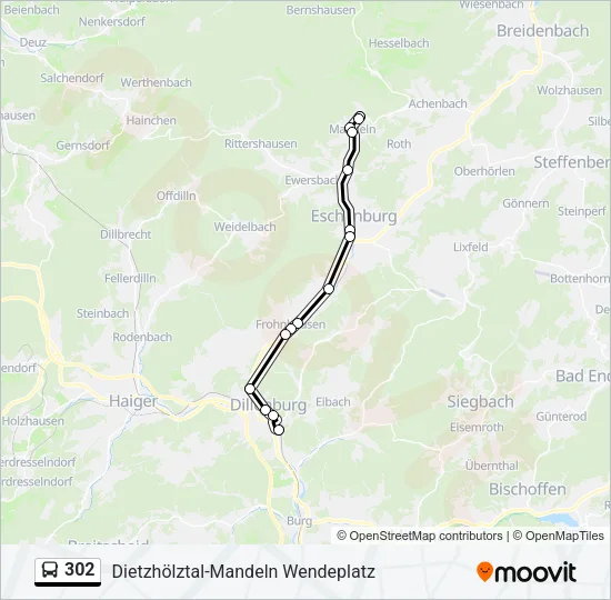 302 Bus Line Map