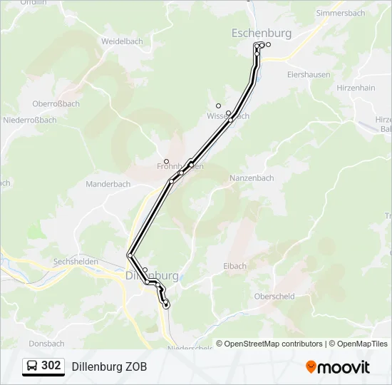 302 Bus Line Map