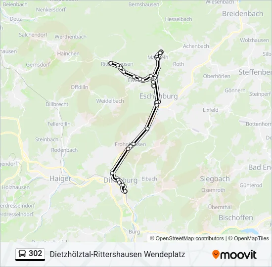 302 Bus Line Map