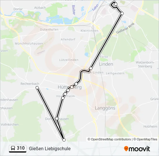 310 Bus Line Map