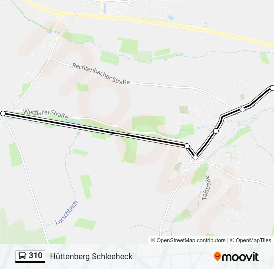 310 Bus Line Map