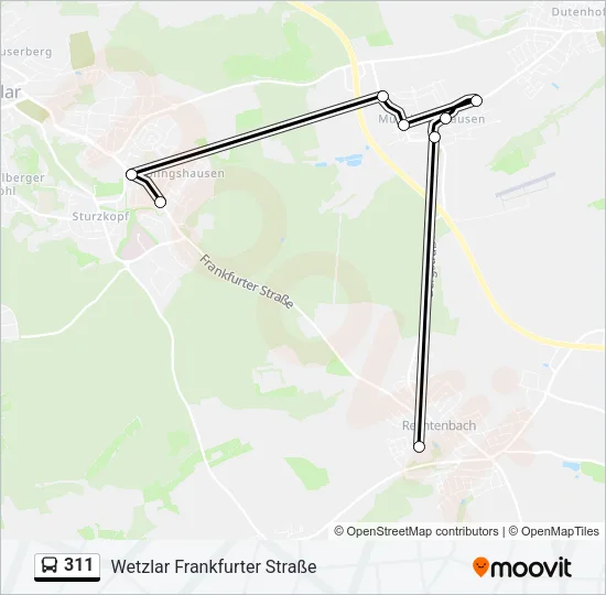 311 Bus Line Map