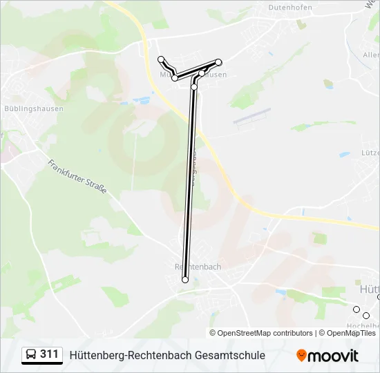 311 Bus Line Map