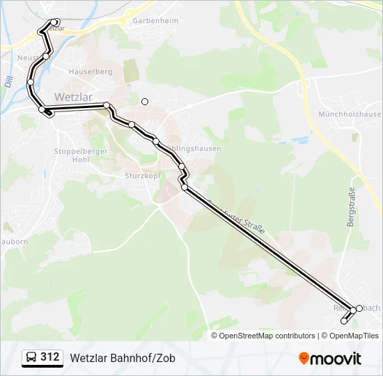 312 Bus Line Map