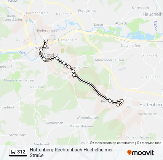 312 Bus Line Map