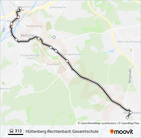 312 Bus Line Map