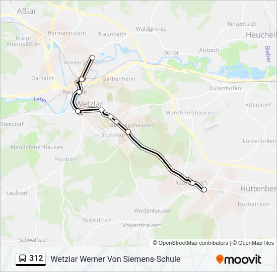 312 Bus Line Map