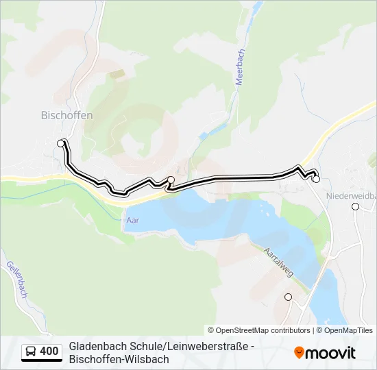400 Bus Line Map