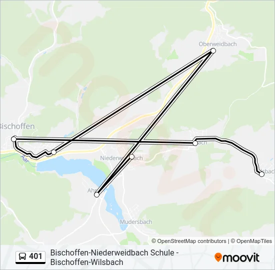 401 Bus Line Map