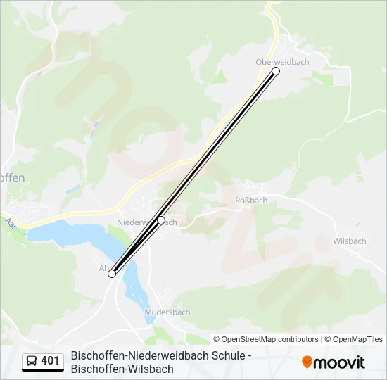 401 Bus Line Map