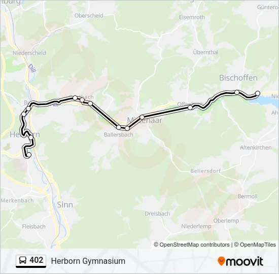 402 Bus Line Map