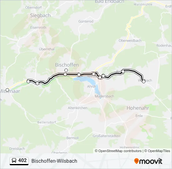402 Bus Line Map
