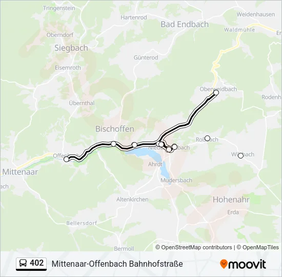 402 Bus Line Map