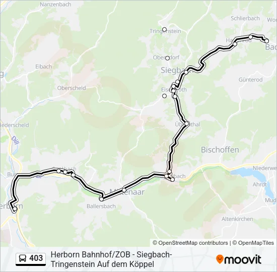 403 Bus Line Map