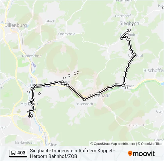 403 Bus Line Map