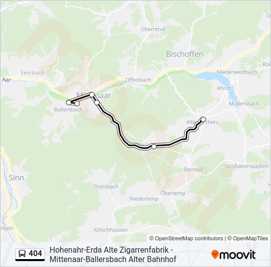 404 Bus Line Map