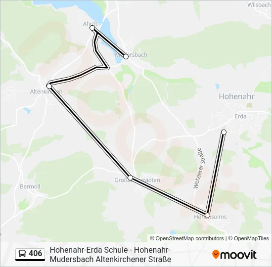 Автобус 406: карта маршрута