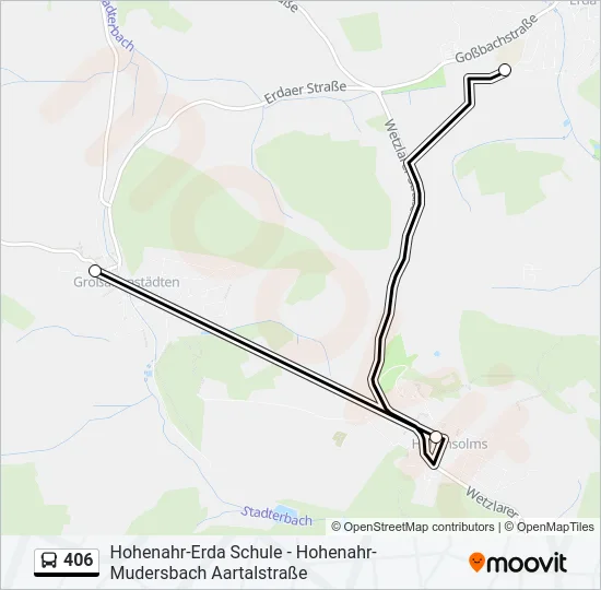 406 Bus Line Map