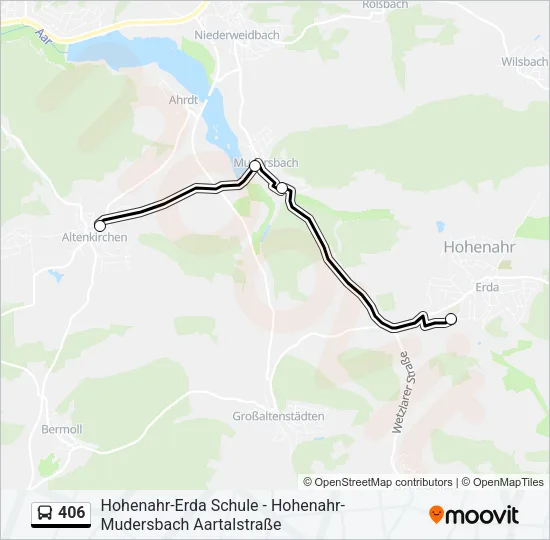 406 Bus Line Map
