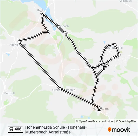 406 Bus Line Map