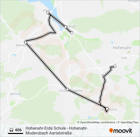 406 Bus Line Map