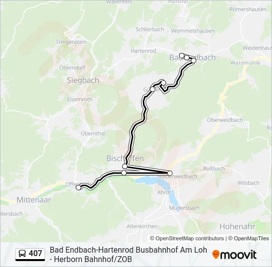 407 Bus Line Map