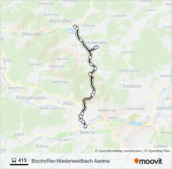 415 Bus Line Map