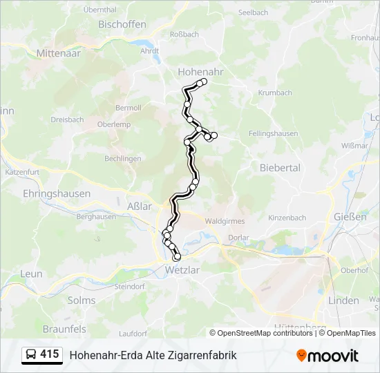 415 Bus Line Map