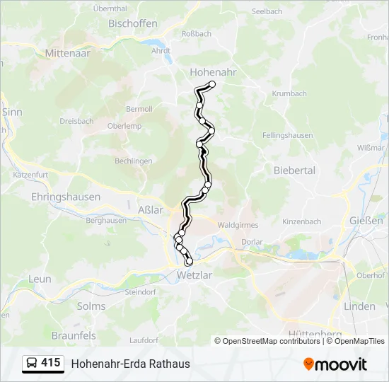 415 Bus Line Map